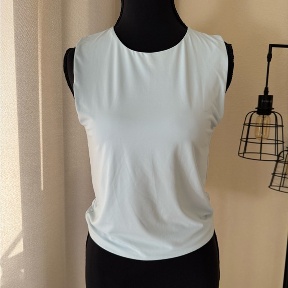 Elodie Tops - Elodie Light Blue Casual Classic Minimalist Tank Top